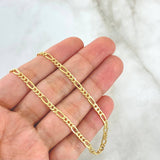 Cadena Figaro 3.85gr / 50cm / 3.3mm Oro Amarillo +1 18K