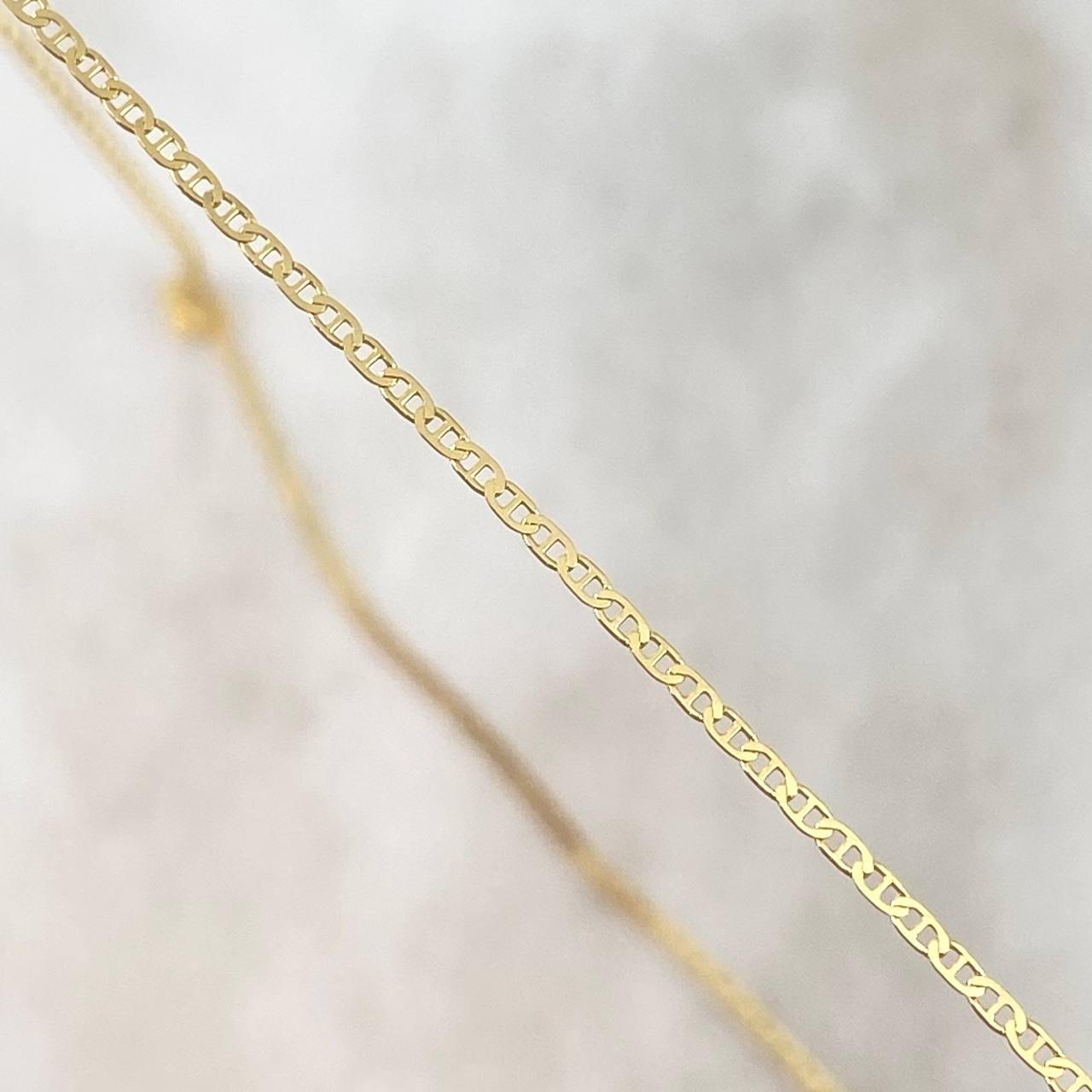 Cadena Plana 1.9gr / 50cm / 1.3mm Oro Amarillo +3 18K