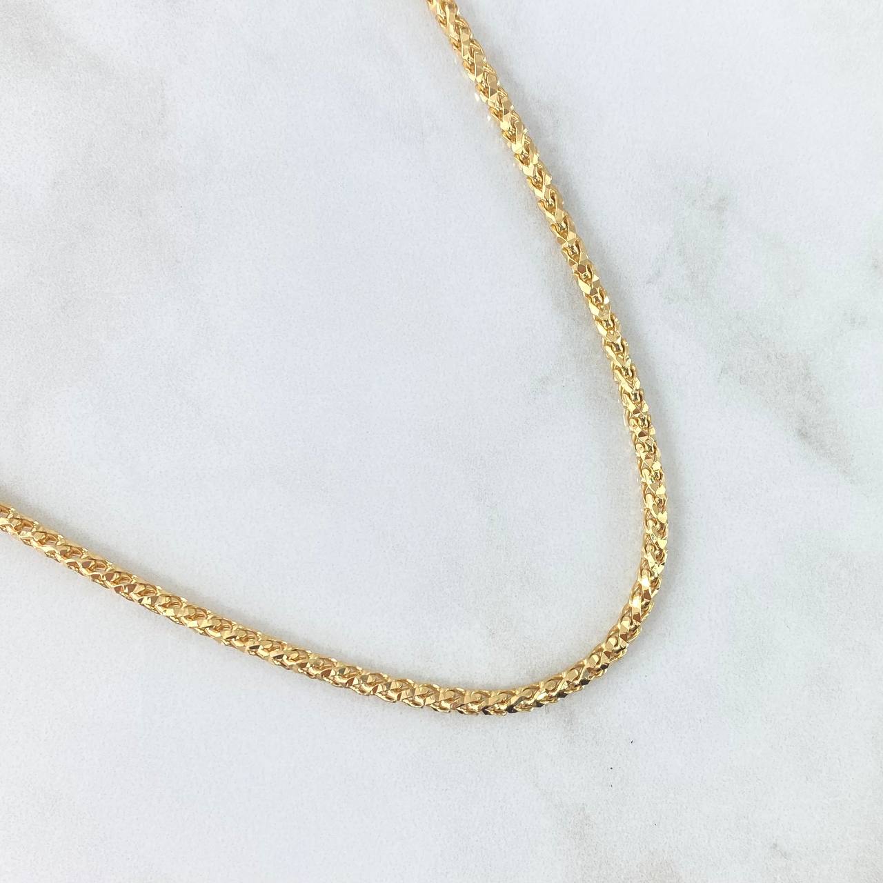 Cadena Franco 33.9gr / 60cm / 3mm Diamantada Oro Amarillo +4 18K ©