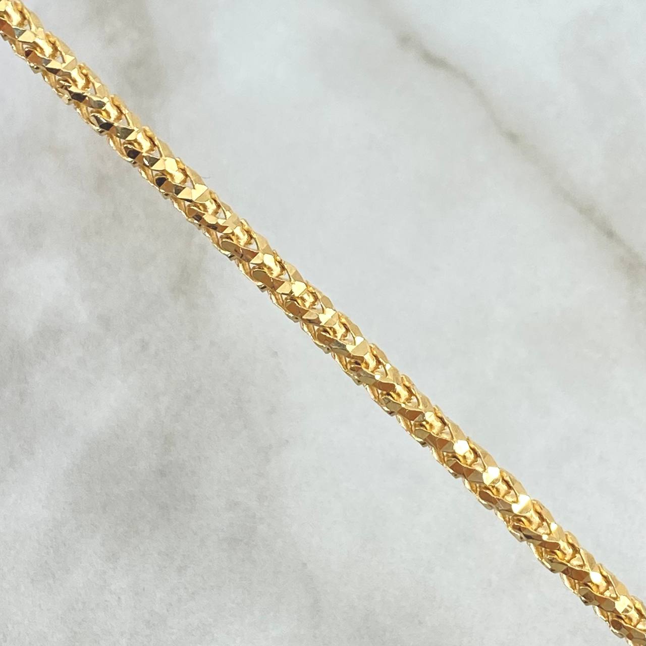 Cadena Franco 33.9gr / 60cm / 3mm Diamantada Oro Amarillo +4 18K ©