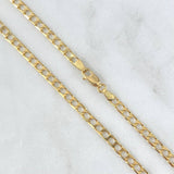 Cadena Panzer 14.2gr / 60cm / 4.3mm Oro Amarillo +1 18K *