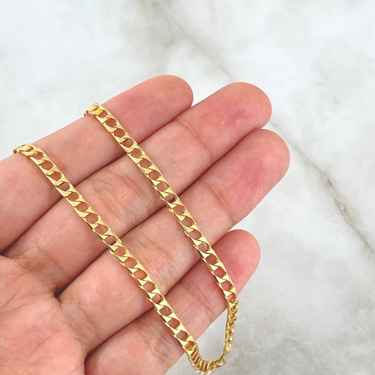 Cadena Panzer 19.7gr / 60cm / 4mm Oro Amarillo +1 18K ©