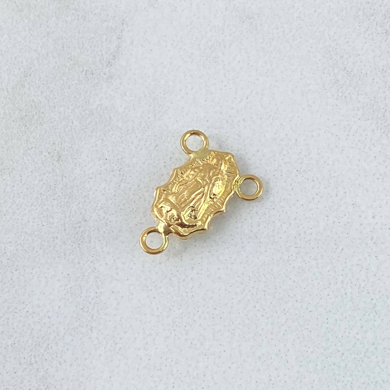 Herraje Crucero Virgen Guadalupe 0.35gr / 1.2cm / Silueta - Mate - Lisa - Troquelada Oro Amarillo 18K