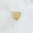 Herraje Crucero Virgen Guadalupe 0.55gr / 1.5cm / Ovalada - Mate - Lisa - Troquelada Oro Amarillo 18K