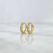Candongas Carril 1.25gr / 1cm / Circones Blancos Oro Amarillo 18K