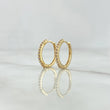 Candongas Lineales 1.35gr / 1.2cm / Circones Blancos Oro Amarillo 18K ©