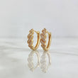 Candongas Olas 2.65gr / 1.3cm / Circones Blancos Oro Amarillo 18K ©