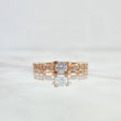 Anillo Solitario Base Corazón 3.25gr / T7 1/2 / Circones Blancos Oro Rosa 18K ©