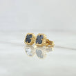 Topos  Trébol VCyA  2.8gr / 9mm Onix Negro Punteado Oro Amarillo Nac.Esp. 18K