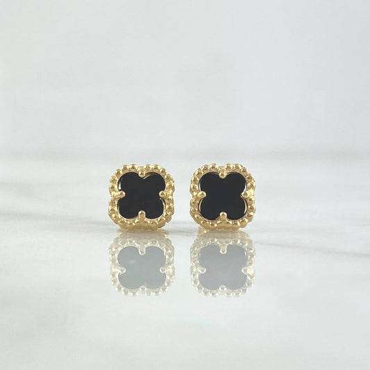 Topos Trebol Negro 1.85gr / Oro Amarillo Nac.Esp. 18K *