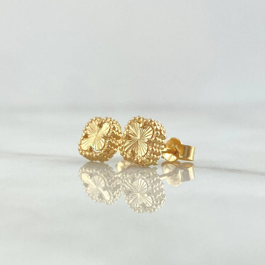 Topos Trebol Diamantado 2.1gr / Oro Amarillo Nac.Esp. 18K *
