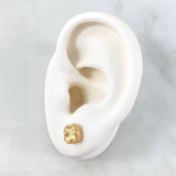 Topos Trébol VCyA 2gr / 7mm Diamantado Punteado Oro Amarillo Nac.Esp. 18K