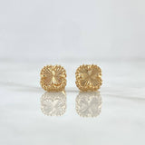 Topos Trébol VCyA 2gr / 7mm Diamantado Punteado Oro Amarillo Nac.Esp. 18K