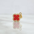 Dije Trébol VCyA 1.2gr / 1.6cm / 10mm Ambar Rojo Punteado Oro Amarillo Nac.Esp. 18K ©