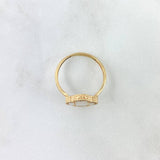 Anillo Trébol VCyA 2.35gr / T7 3/4 / 12mm Nacar Blanco Punteado Oro Amarillo Nac.Esp. 18K ©