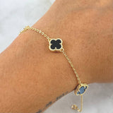 Pulso Aro Seguido Trebol 4.5gr / 16cm-18cm / Nac.Esp. Oro 18K ©