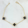 Pulso Aro Seguido Trebol 4.5gr / 16cm-18cm / Nac.Esp. Oro 18K ©