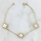 Pulso Aro Seguido Trebol 5.3gr / 18cm-19cm / Nac.Esp. Oro 18K