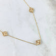 Cadena Aro Seguido Trébol VCyA 7.5gr / 50cm / 10mm Diamantado Punteado Oro Amarillo Nac.Esp. 18K ©