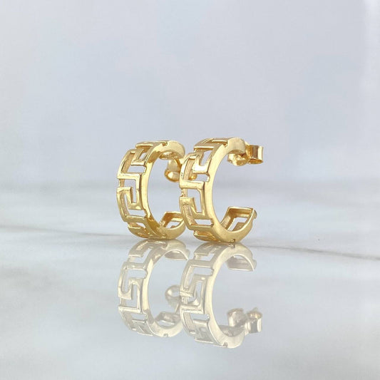 Candongas Tribal 3.05gr / 1.6cm / Lisas Oro Amarillo 18K ©
