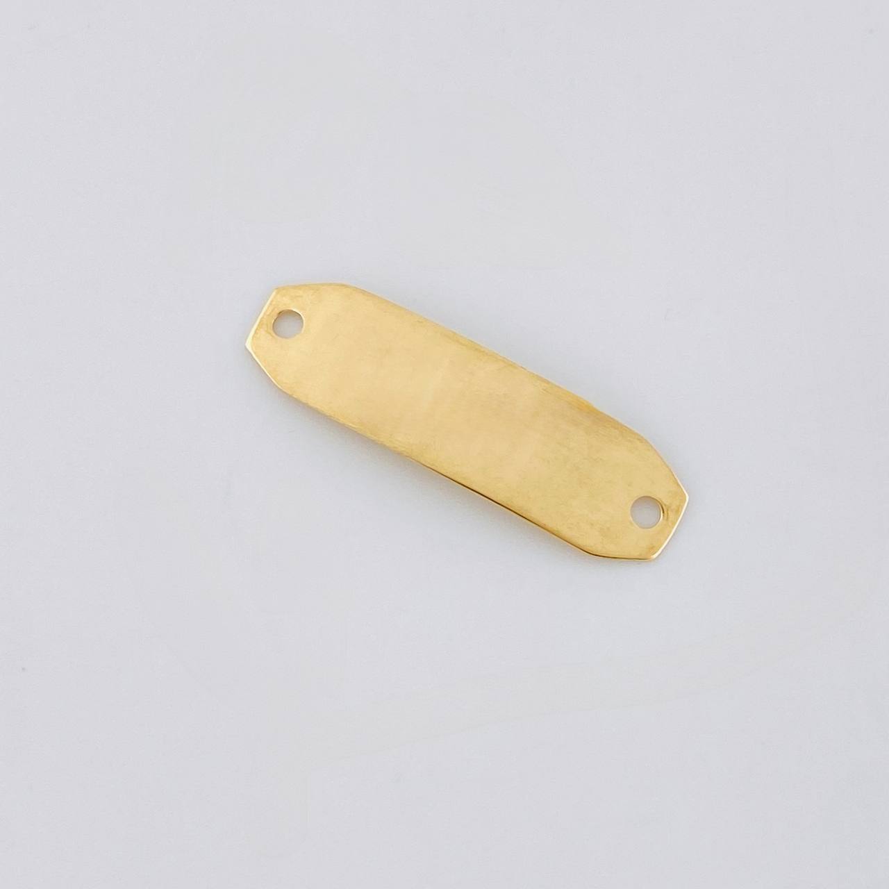 Herraje Placa Octagonal 0.55g / 2.2cm Oro Amarillo 18K