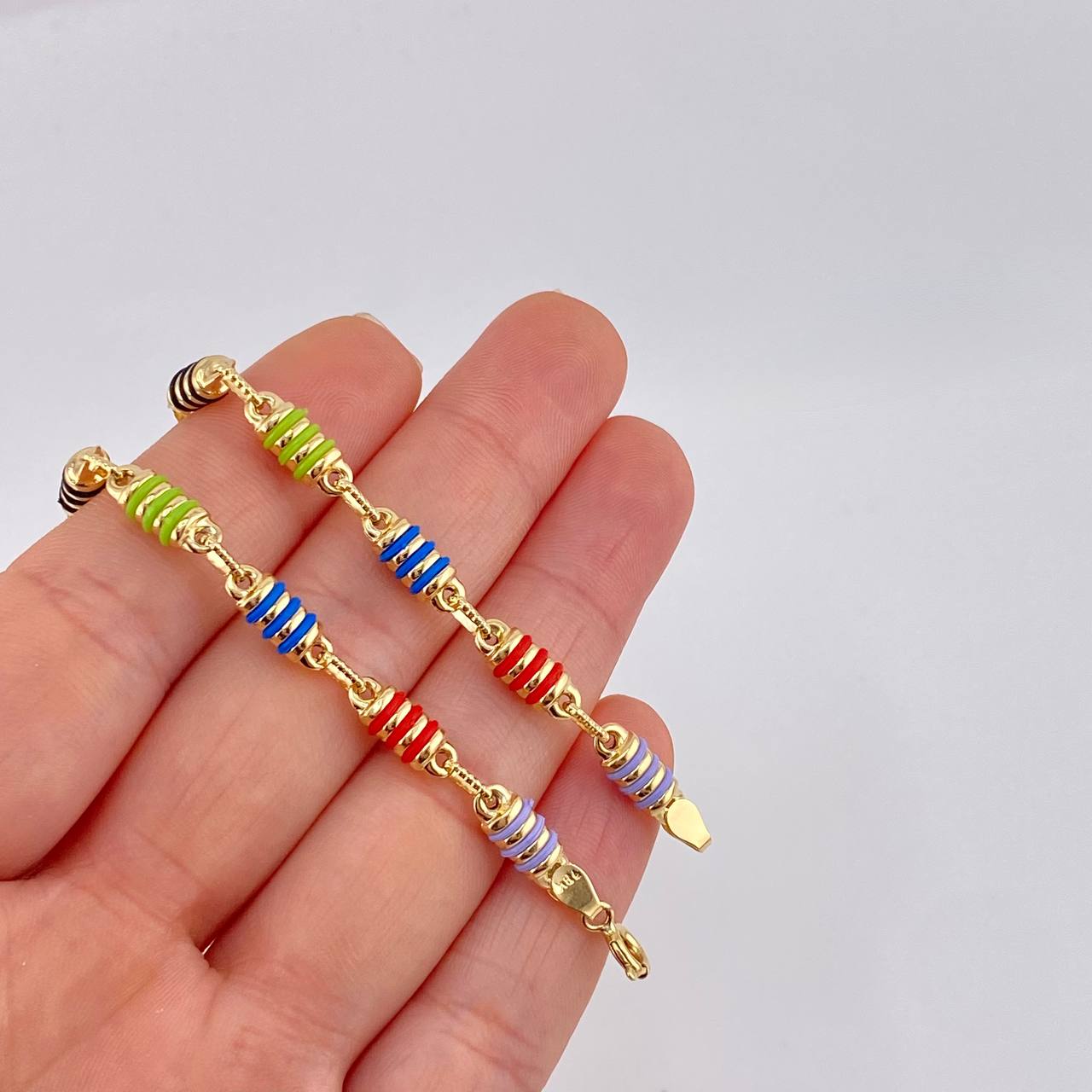 Cadena Rustica Barril Rayado 12.85g / 50cm / 4.9mm Oro Amarillo 18K