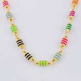 Cadena Rustica Barril Rayado 12.85g / 50cm / 4.9mm Oro Amarillo 18K