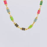 Cadena Rustica Barril Rayado 12.85g / 50cm / 4.9mm Oro Amarillo 18K