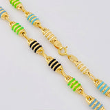 Cadena Rustica Barril Rayado 12.85g / 50cm / 4.9mm Oro Amarillo 18K