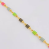 Cadena Rustica Barril Rayado 12.85g / 50cm / 4.9mm Oro Amarillo 18K