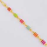 Cadena Rustica Barril Rayado 12.85g / 50cm / 4.9mm Oro Amarillo 18K
