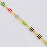 Cadena Rustica Barril Rayado 12.8g / 50cm / 4.9mm Oro Amarillo 18K