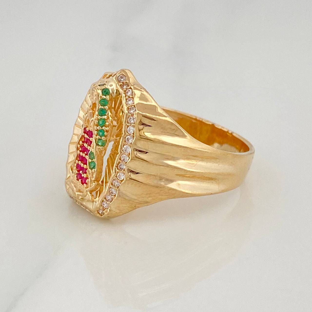 Anillo Virgen Guadalupe 7 g / T10 Oro Amarillo 18K