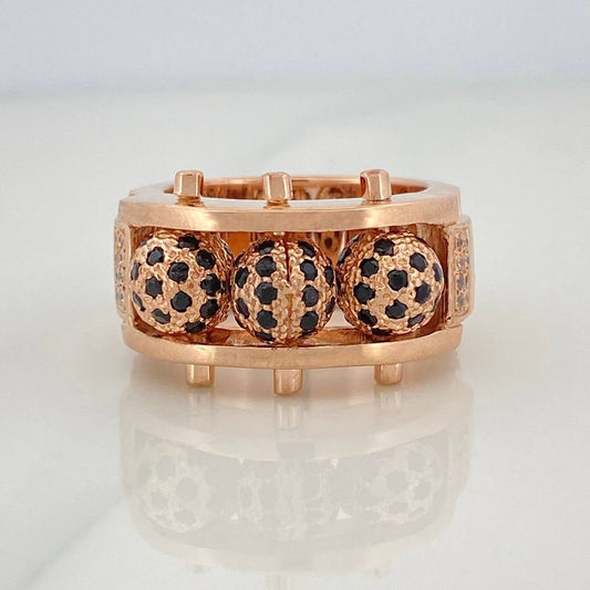 Anillo Bolas De Fuego 20.8 g / T9 Oro Rosa 18K