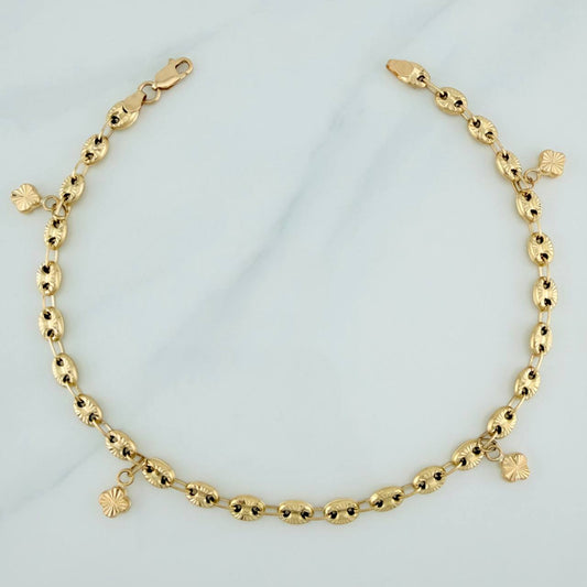 Tobillera Gc 6.75 g / 25.8 cm / 5 mm Oro Amarillo 18K