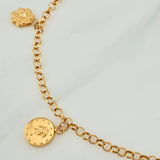 Tobillera Aro Seguido Dijes 5.85gr / 26.5cm / 2.97mm Oro Amarillo 18K %