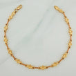 Pulso Rustico Flores 4.6gr / 22.5cm / 4.7mm Oro Amarillo Rosa 18K %