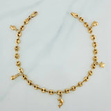 Tobillera GC Dijes 6.2gr / 24.5cm / Oro Amarillo 18K %