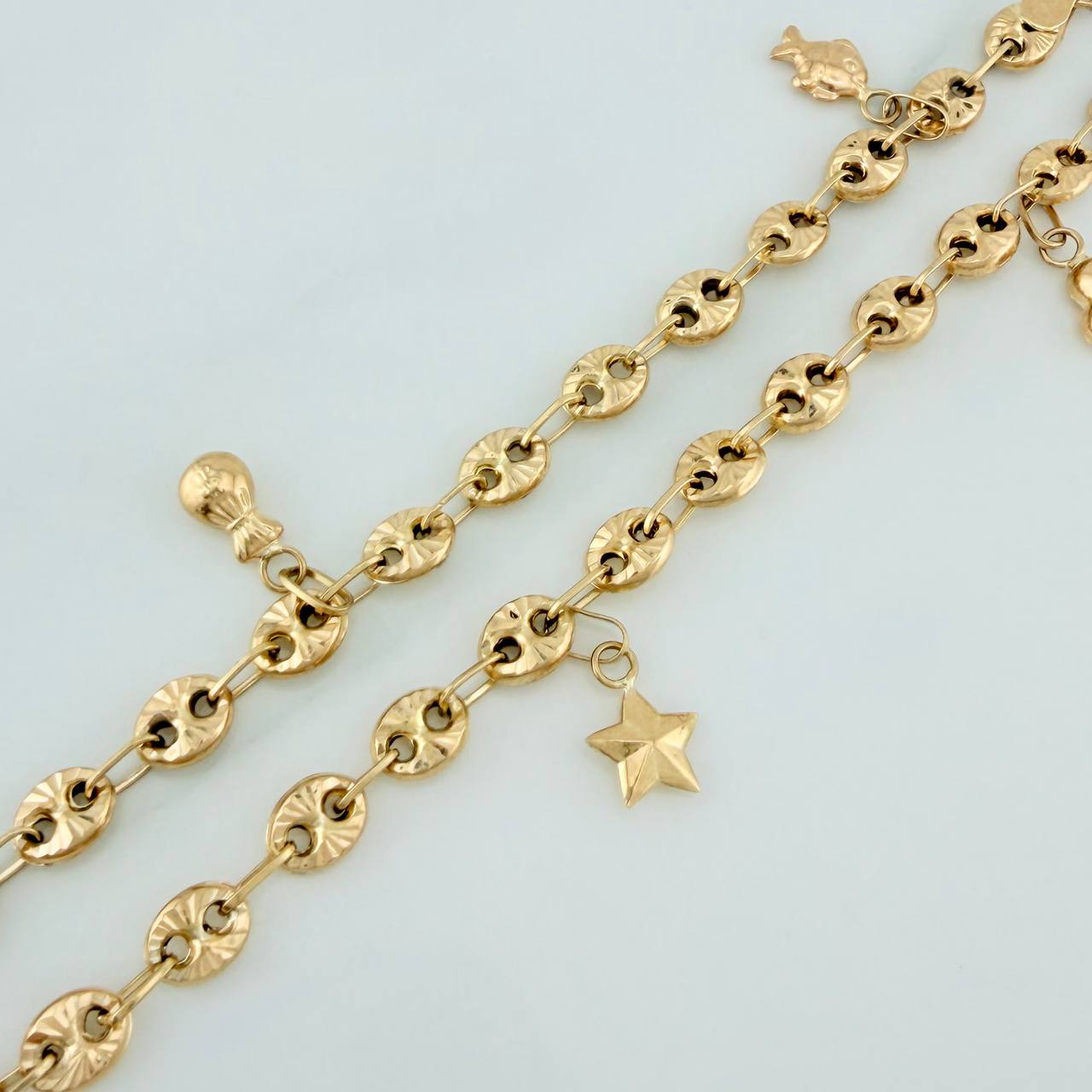 Tobillera GC Dijes 6.2gr / 24.5cm / Oro Amarillo 18K %