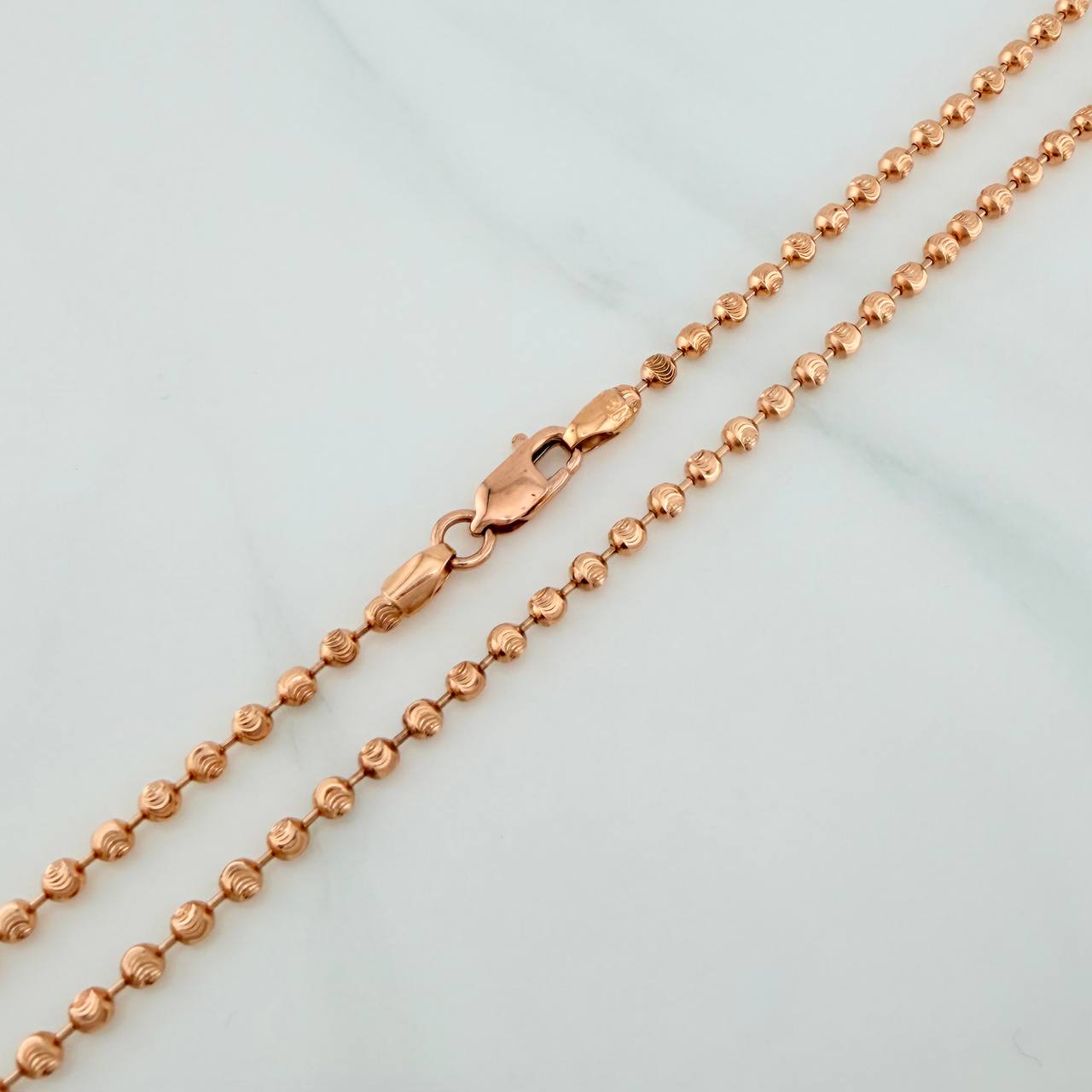 Cadena Militar Media Luna 9.25gr / 51cm / 2.3mm Oro Rosa Nac.Esp. 18K &