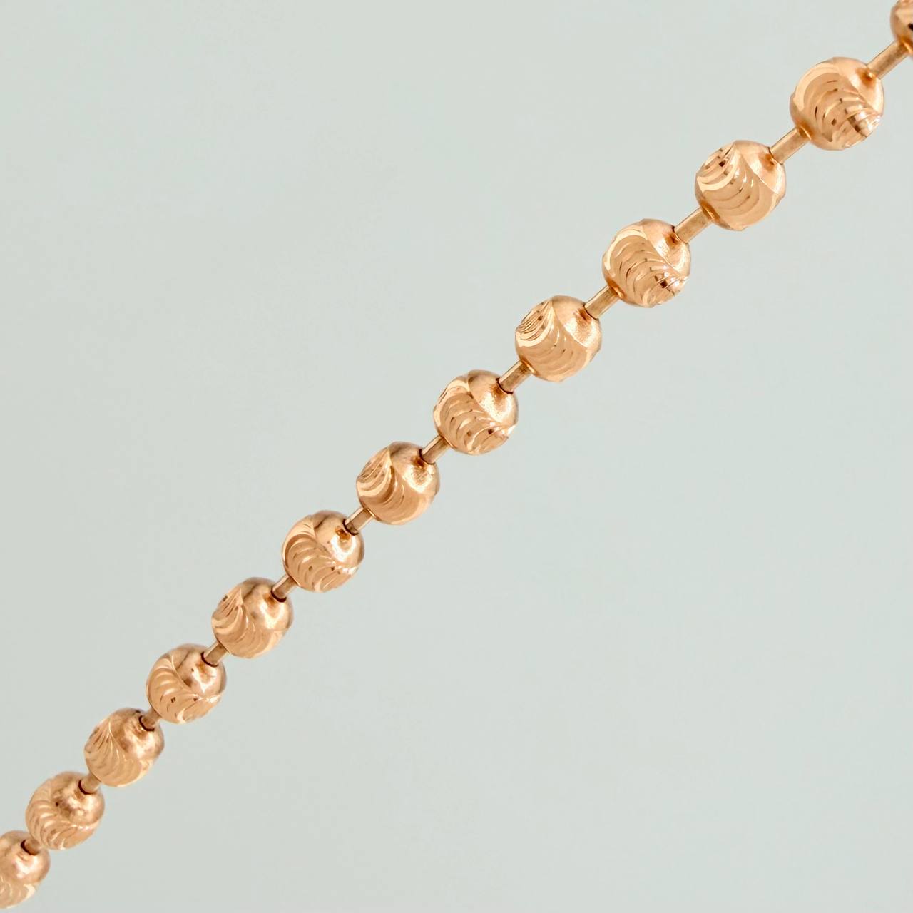 Cadena Militar Media Luna 9.8gr / 50.5cm / 2.35mm Oro Rosa Nac.Esp. 18K %