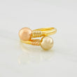 Anillo Tu y Yo 1.85g / T7 1/4 Tres Oros 18K