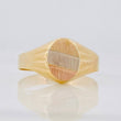 Anillo Sello Ovalado 1.55g / T8 1/4 Tres Oros 18K