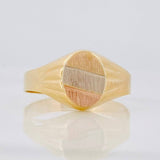 Anillo Sello Ovalado 1.55g / T8 1/4 Tres Oros 18K