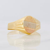Anillo Sello Ovalado 1.55g / T8 1/4 Tres Oros 18K