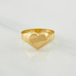 Anillo Sello Corazón 1.55g / T7 1/4 Oro Amarillo 18K