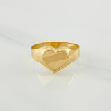 Anillo Sello Corazón 1.55g / T7 1/4 Oro Amarillo 18K