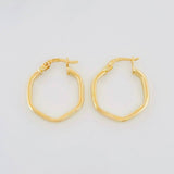 Candongas Hexa 1.3g / 1.8cm Oro Amarillo 18K