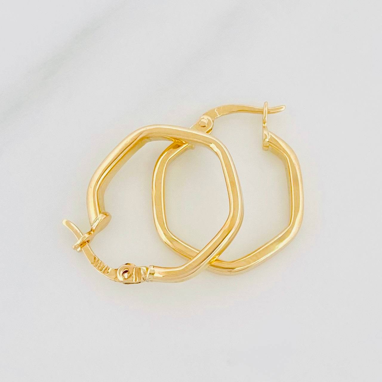 Candongas Hexa 1.3g / 1.8cm Oro Amarillo 18K