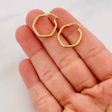 Candongas Hexa 1.3g / 1.8cm Oro Amarillo 18K